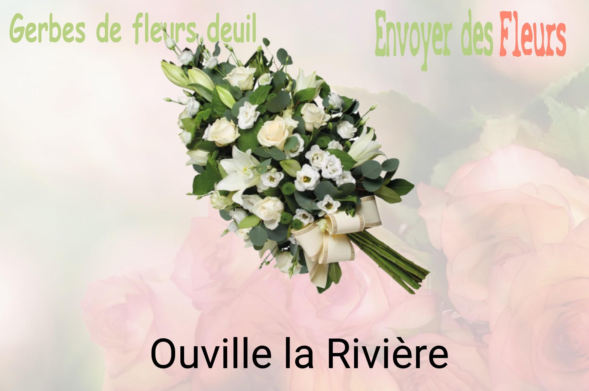 Gerbe de fleurs de deuil livrée à Ouville-la-Rivière